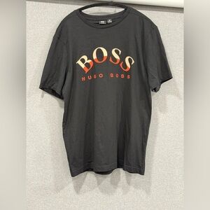 Hugo Boss BOSS Athleisure Tee 1  logo t-shirt in black Size Medium